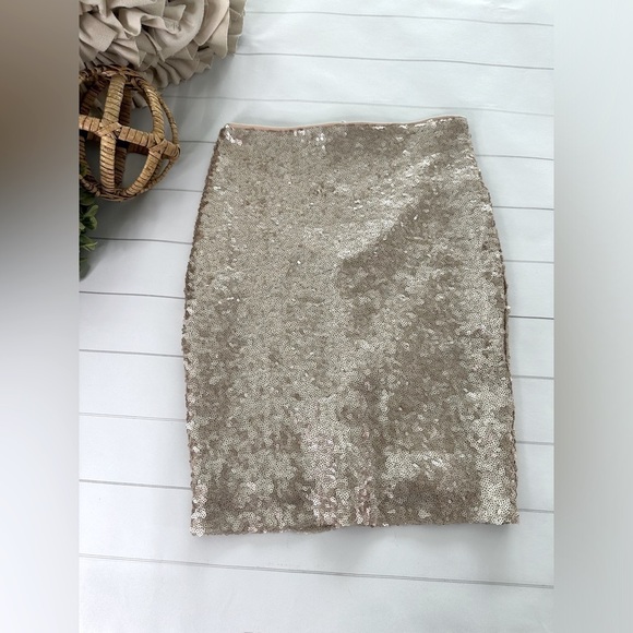 Lulus Love Me Now Matte Champagne Gold Mini Skirt Size XS - Picture 3 of 11